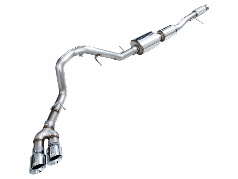 AWE Tuning 2021+ GMC Tahoe/Yukon 5.3L 0FG Side Exit Catback Exhaust - Chrome Silver Tips