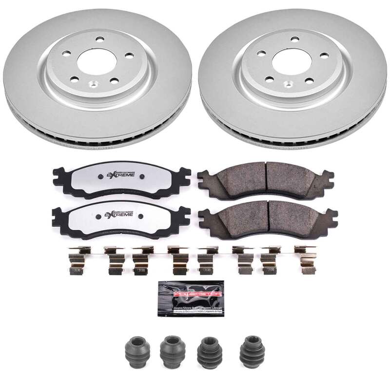 Power Stop 11-12 Ford Taurus Front Z36 Coated Truck & Tow Brake Kit