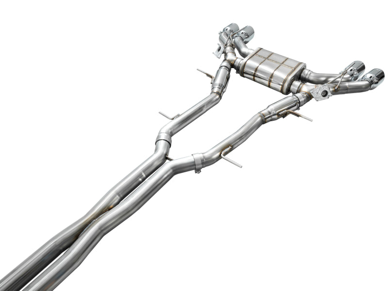 AWE Tuning 2021+ Cadillac CT4-V Blackwing SwitchPath Exhaust - Chrome Silver Tips