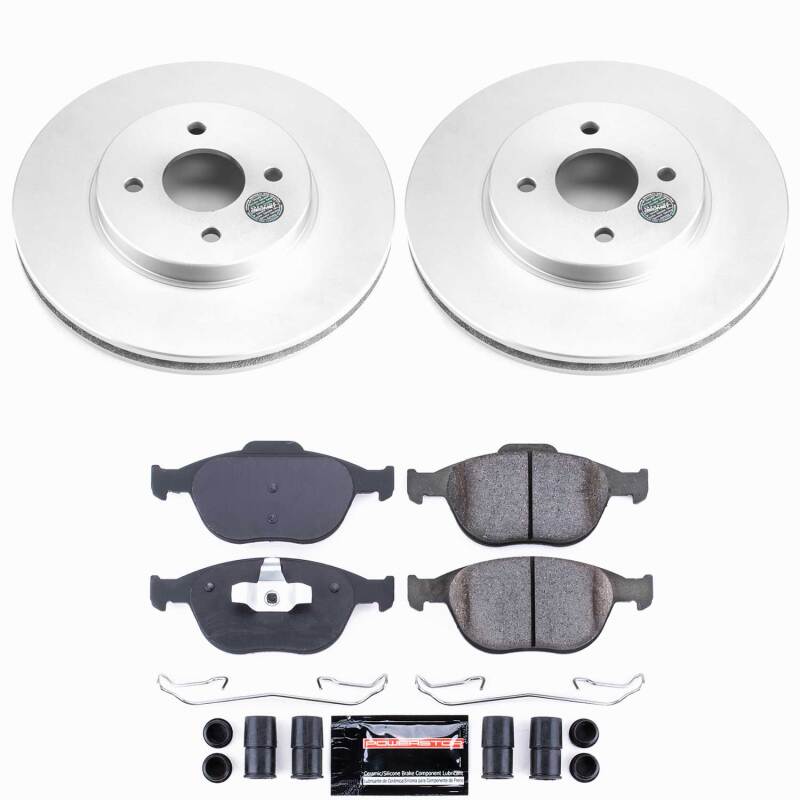 Power Stop 02-04 Ford Focus Front Z23 Coated Brake Kit