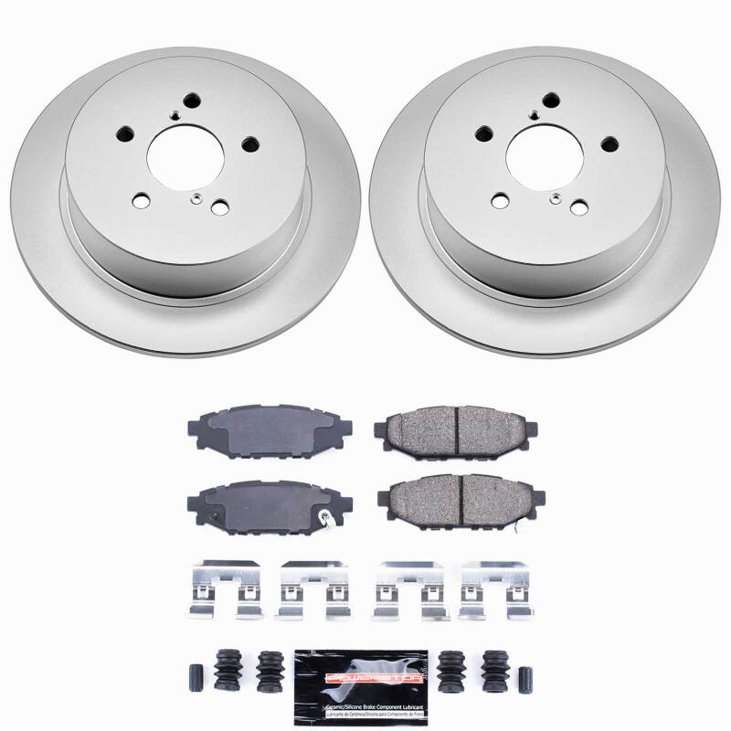 Power Stop 05-09 Subaru Legacy Rear Z23 Coated Brake Kit