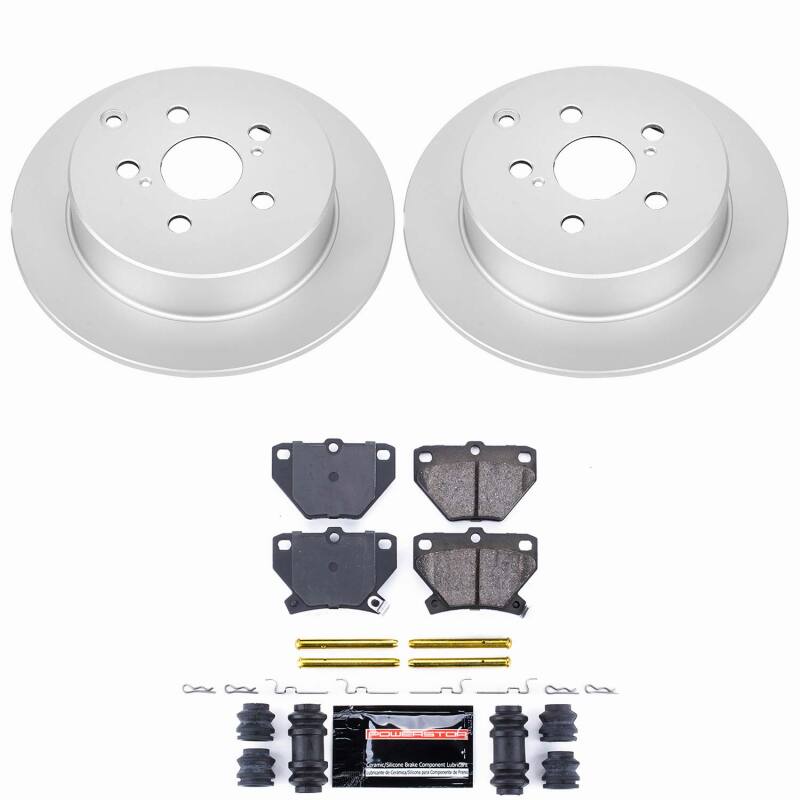 Power Stop 03-06 Pontiac Vibe Rear Z23 Coated Brake Kit