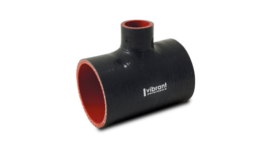 Vibrant Silicone T-Hose Coupler Hose ID 2.75in Overall Length 4in Branch ID 1in