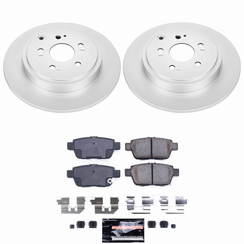Power Stop 06-14 Honda Ridgeline Rear Z23 Coated Brake Kit