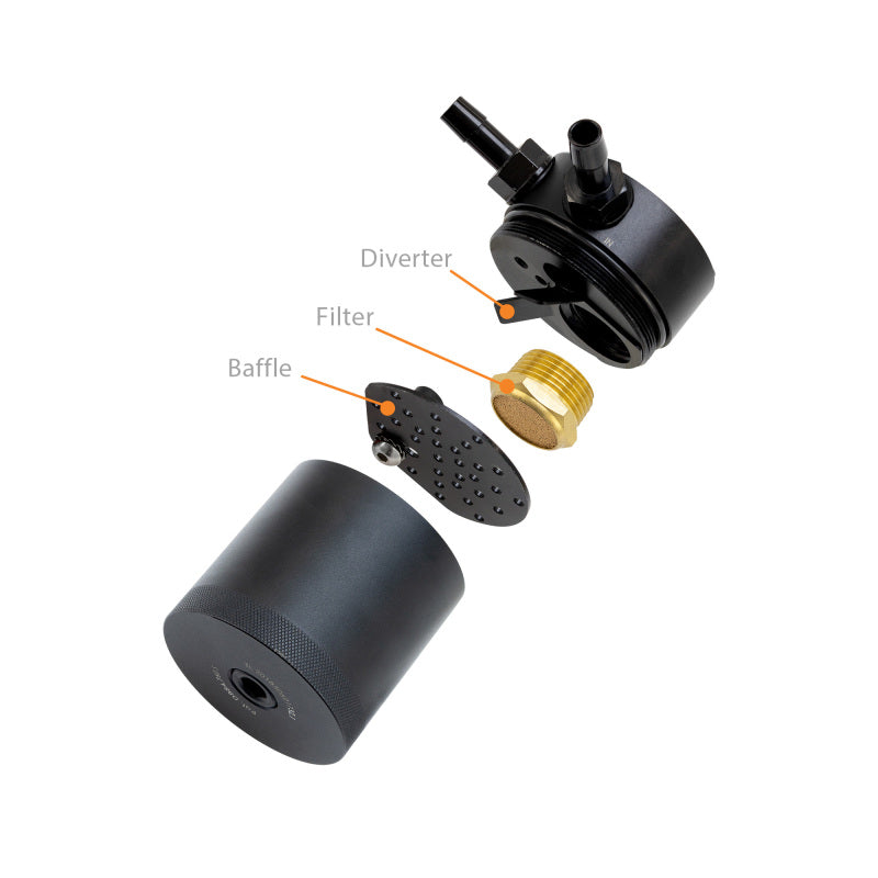 Mishimoto 2021+ Ford Bronco 2.3L Baffled Oil Catch Can - PCV Side - Black