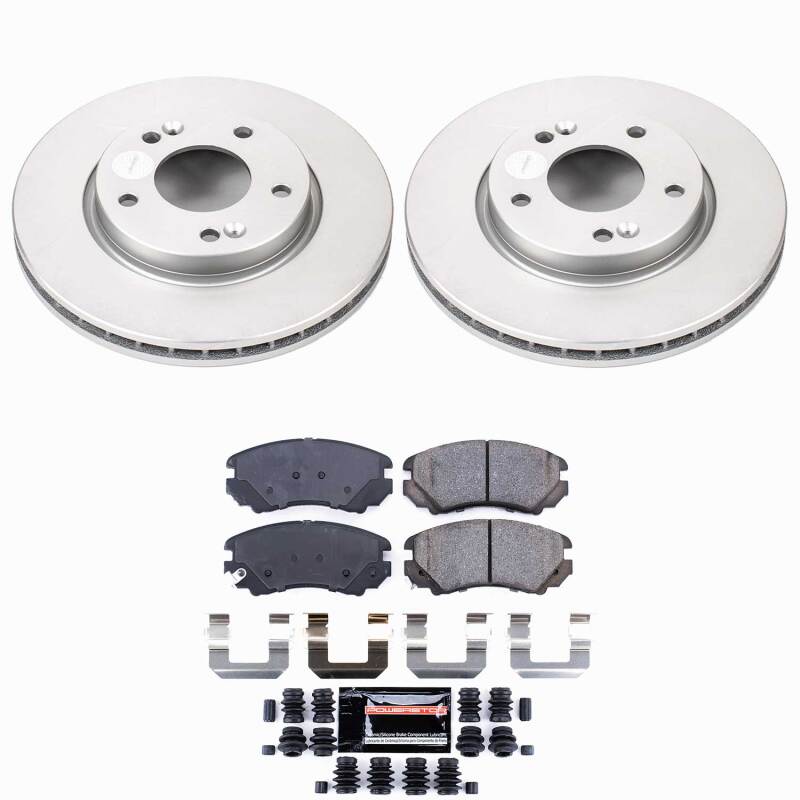 Power Stop 07-10 Hyundai Elantra Front Z23 Coated Brake Kit