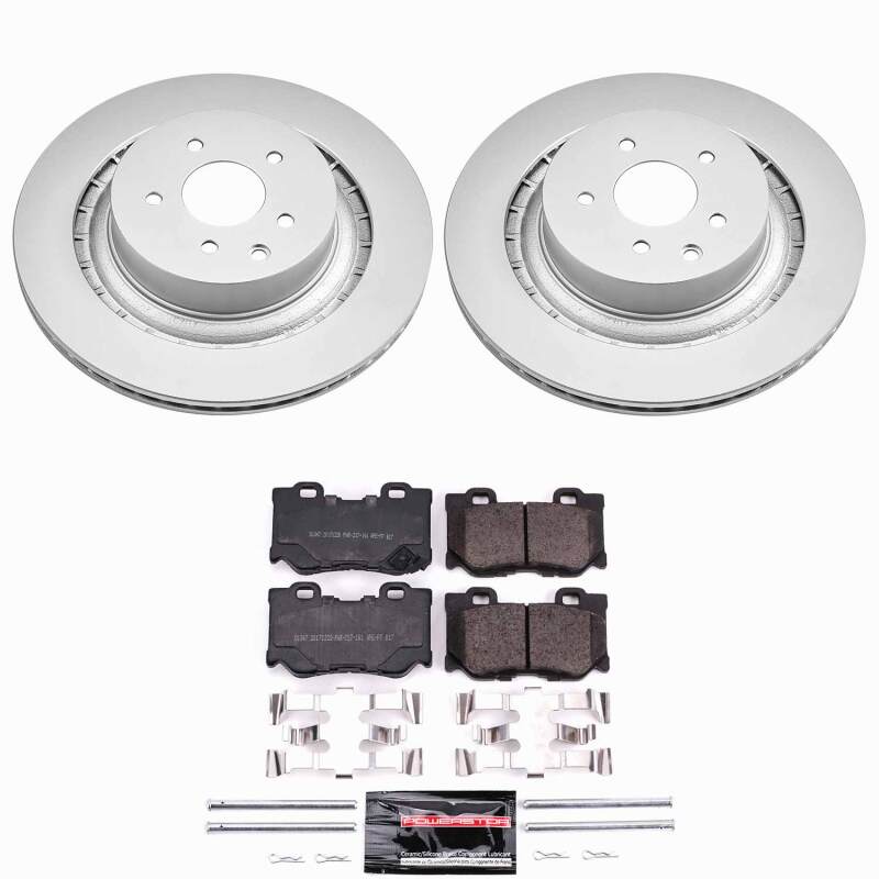 Power Stop 08-13 Infiniti G37 Rear Z23 Coated Brake Kit