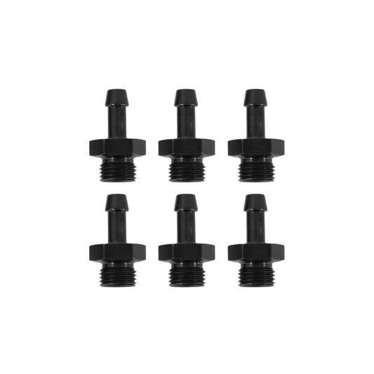 AEM Adjustable Fuel Pressure Regulator Barb Fitting -6 (9/16in-18) to 7mm - 5 Pack