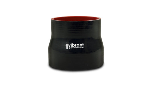Vibrant 4 Ply Reducer Coupler 4in ID x 4.25in ID x 4.5in Long - Black