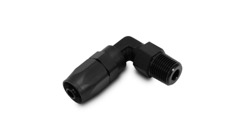 Vibrant Male NPT 90 Degree Hose End Fitting -12AN - 1/2 NPT