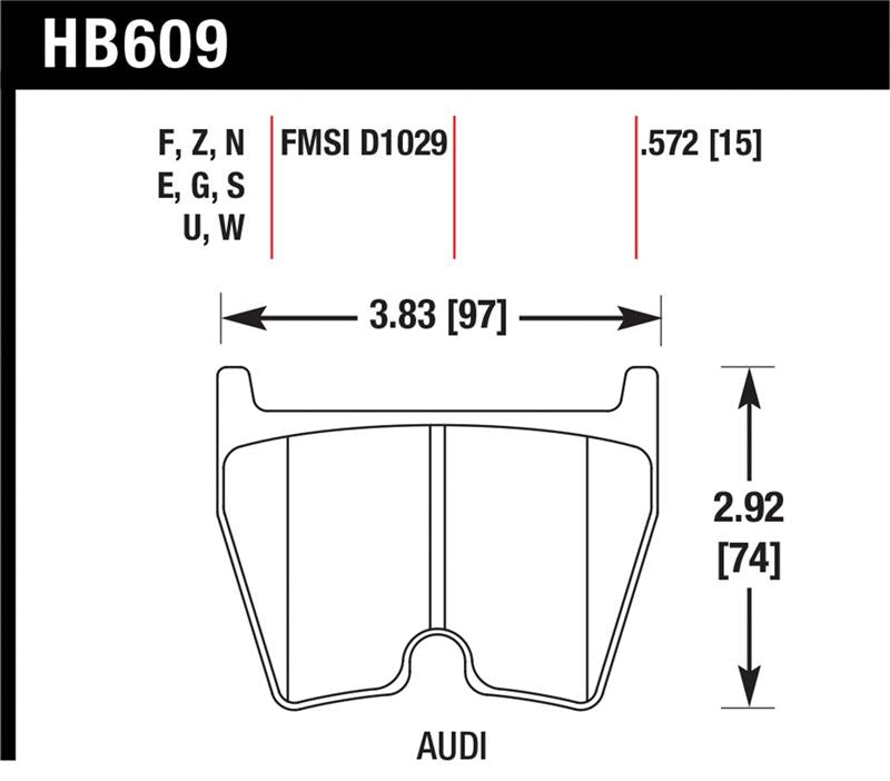 Hawk 08-11 Audi R8/07-08 RS4/03-04 RS6 / 02-03 VW Phaeton DTC-60 Front Race Brake Pads