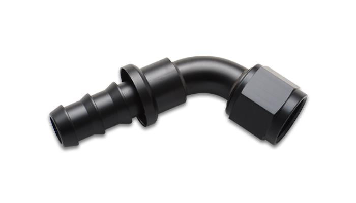 Vibrant Push-On 60 Degree Hose End Elbow Fitting Size -4AN