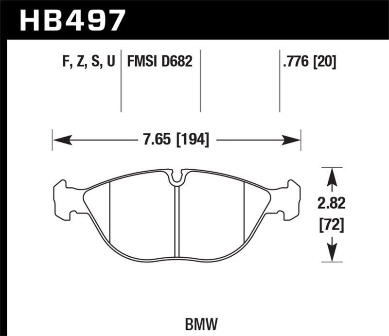 Hawk Performance 05-06 Mercedes-Benz S500/S430/E500 4Matic DTC-60 Front Race Brake Pads