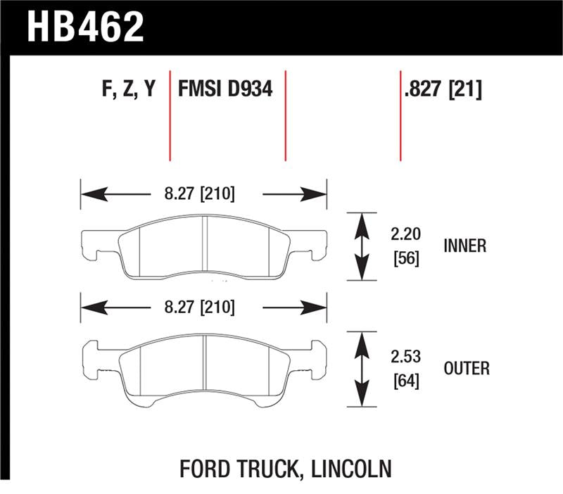 Hawk 03-06 Ford Expedition / 03-06 Lincoln Navigator LTS Street Front Brake