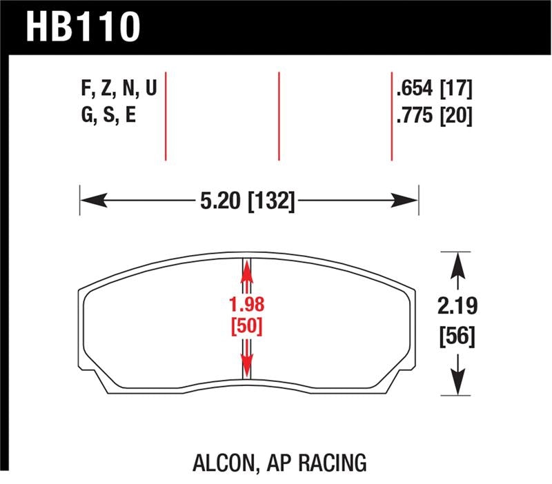 Hawk AP CP3307 / CP5040-5S4 / CP5200 AP Racing DTC-30 Race Brake Pads