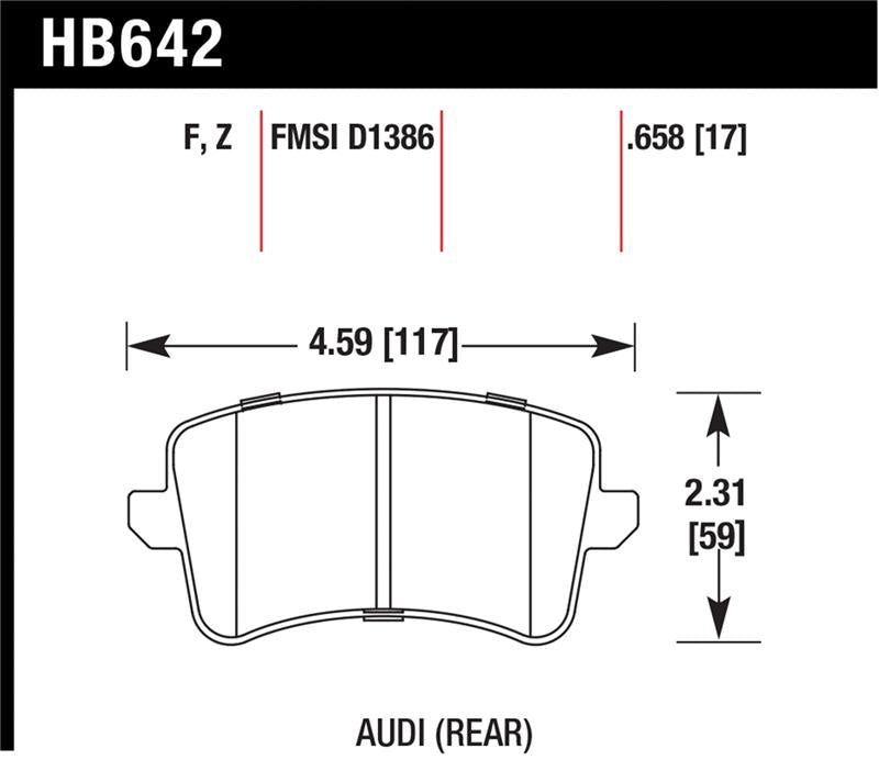Hawk 2009-2014 Audi A4 DTC-30 Rear Brake Pads