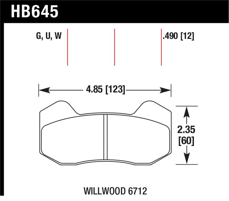 Hawk Wilwood Type 6712 DTC-30 Brake Pads