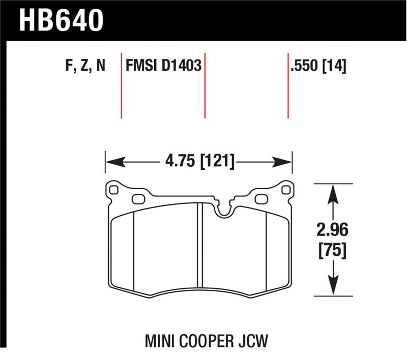 Hawk 09-10 Mini Cooper Performance Ceramic Street Front Brake Pads