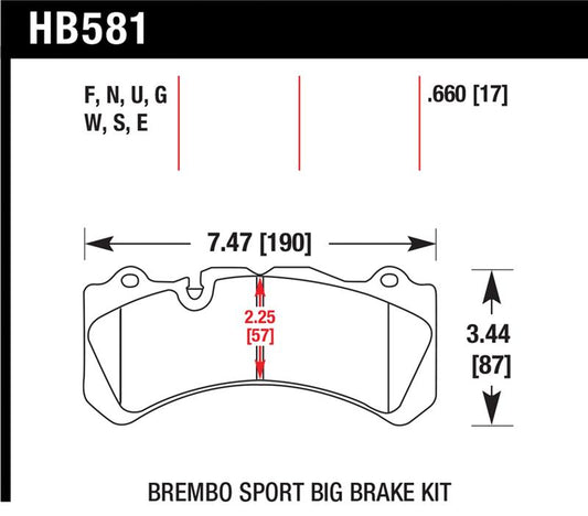 Hawk 09 Nissan GT-R R35 HPS Street Front Brake Pads