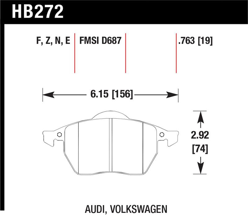 Hawk HP+ Street Brake Pads