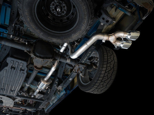 AWE 21-25 Ford F150 (14th Gen Reg Cab) Cat-Back Exhaust - 4.5in Dual Side Exit Chrome Tips