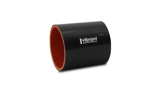 Vibrant Silicone Hose Coupling 1-3/8in I.D. x 3in Long - Gloss Black