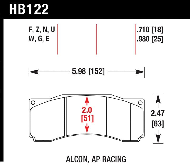 Hawk Stoptech ST-60 Caliper DTC-70 Race Brake Pads