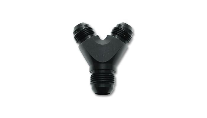 Vibrant Billet Aluminum Y-Block Fitting with 1/8in NPT Port - 3/8in NPT x 3/8in NPT x 3/8in NPT