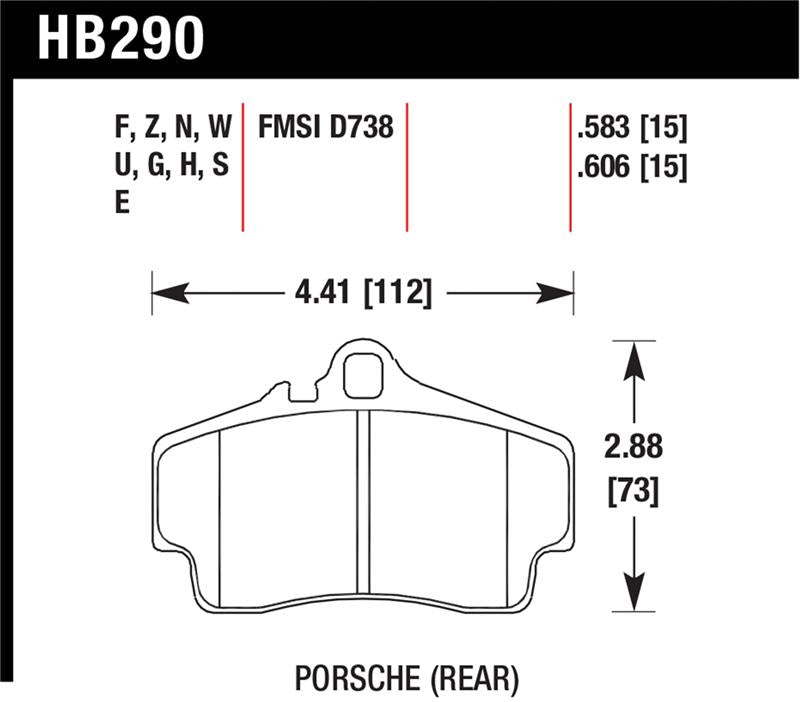 Hawk Performance 98-10 Porsche 911 Carrera 2 / 07-12 Boxster S DTC-70 Race Rear Brake Pads