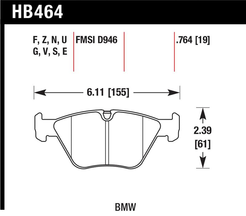 Hawk 01-06 BMW 330Ci / 01-05 330i/330Xi / 01-06 M3 Blue 9012 Front Race Brake Pads