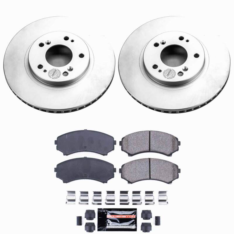 Power Stop 04-08 Mitsubishi Endeavor Front Z23 Coated Brake Kit