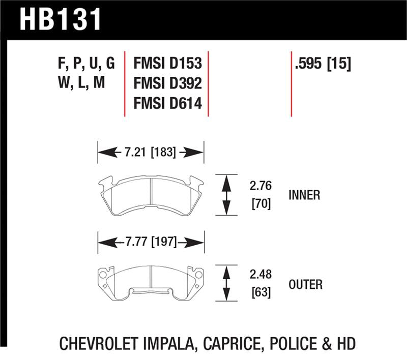 Hawk 79-84 Chevrolet C20/C30/G30/K20 Black Race Front Brake Pads