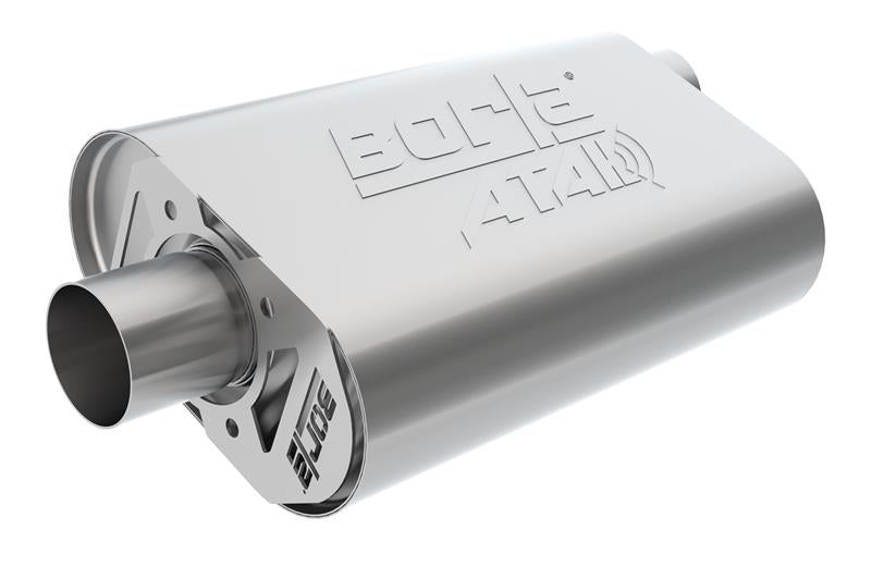 Borla CrateMuffler SBC Hot 350/383 3 inch Offset/Center 14in x 4.35in x 9in Oval Muffler