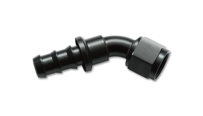 Vibrant Push-On 60 Degree Hose End Elbow Fitting Size -10AN
