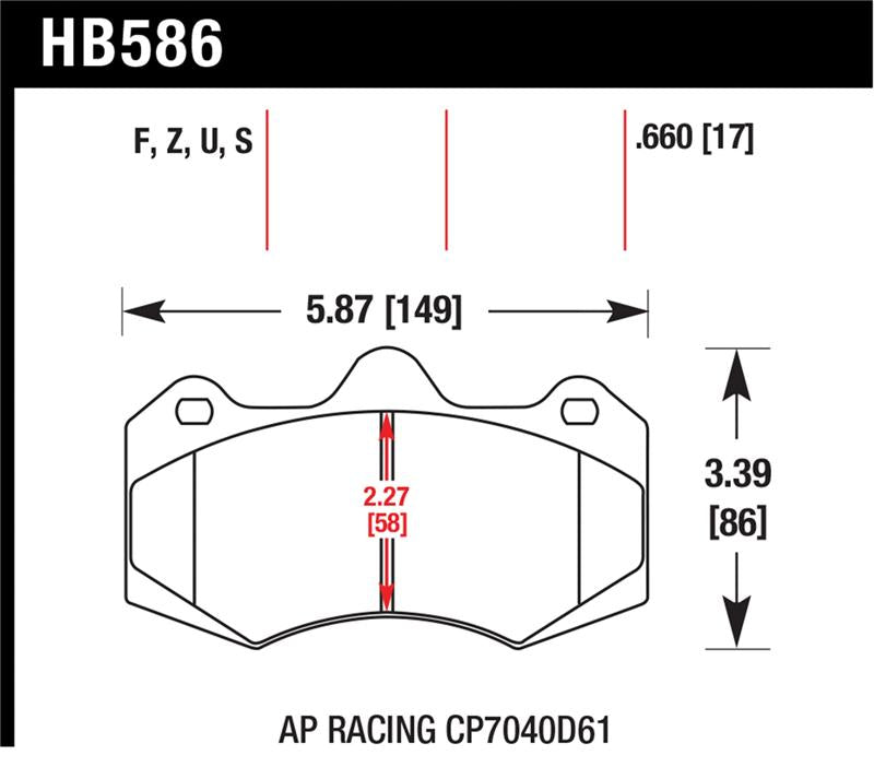 Hawk AP Racing CP7040 Performance Ceramic Street Brake Pads