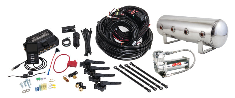 Air Lift Performance 3H (3/8 Air Line 2.5 Gal Polished Aluminum Tank VIAIR 444C Comp)