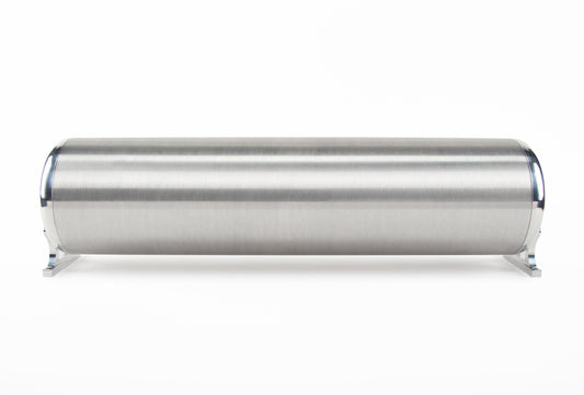 Air Lift Performance 24in. FLO Tank w/ Raw End Caps / Brushed Tube (Includes Two Mounting Brackets)