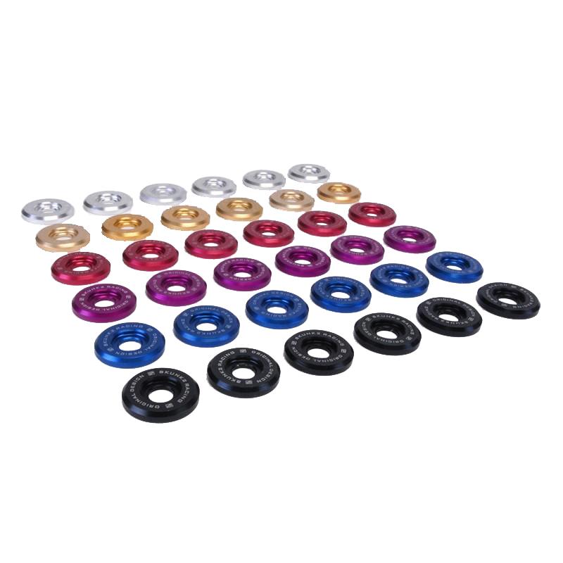 Skunk2 Large Fender Black Anodized Washer Kit (6 Pcs.)