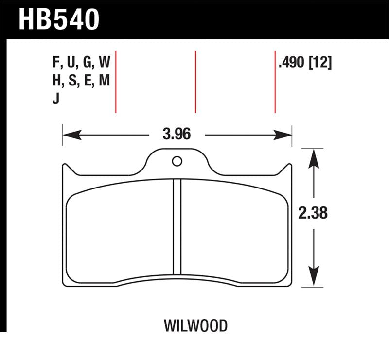 Hawk Wilwood 7112 Caliper DTC-70 Brake Pads