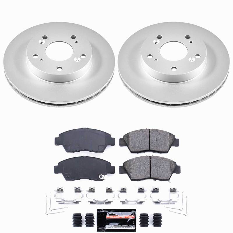 Power Stop 06-11 Honda Civic Front Z23 Coated Brake Kit