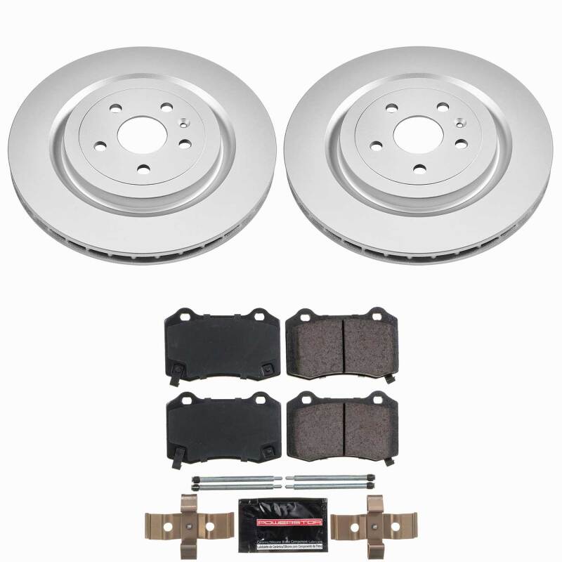 Power Stop 09-19 Cadillac CTS Rear Z23 Coated Brake Kit