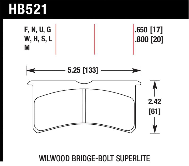 Hawk Wilwood Superlite HT-10 Race Brake Pads