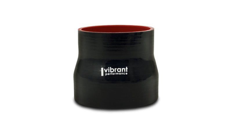 Vibrant 4 Ply Reducer Coupler 3in ID x 2.5in ID x 4.5n Long - Black