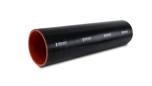 Vibrant Silicone Straight Hose Coupler 0.625in ID x 12.00in Long - Gloss Black