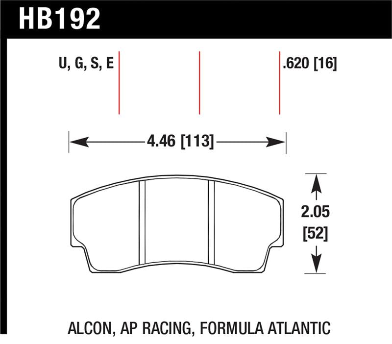 Hawk AP Racing CP4567 / CP5040-10/11/12/13S4 / CP5100 / CP5108 / CP6760 DTC-70 Race Brake Pads