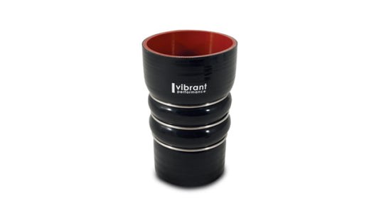 Vibrant Silicone Coupling 4 Ply Aramid CAC Transition Hose 4in x 3.5in Inlet/Outlet - Black