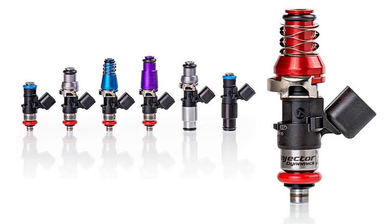 Injector Dynamics ID1050X Injectors 11mm (Blue) Adaptor Tops Denso Lower (Set of 4)