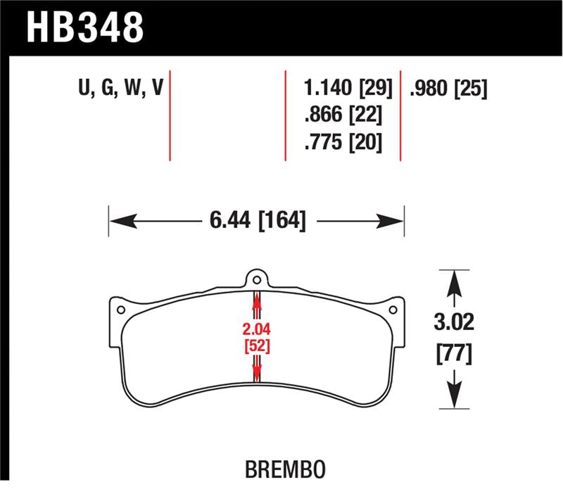 Hawk Brembo Disc DTC-70 w/ 1.140in Thickness Race Brake Pads