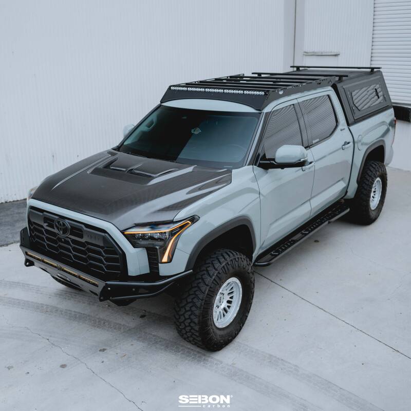Seibon 22-24 Toyota Tundra / 23-24 Toyota Sequoia RR-Style Carbon Fiber Hood