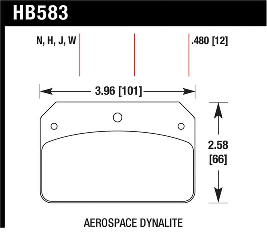 Hawk HP+ Aerospace Dynalite w/ 0.218in Hole Brake Pads